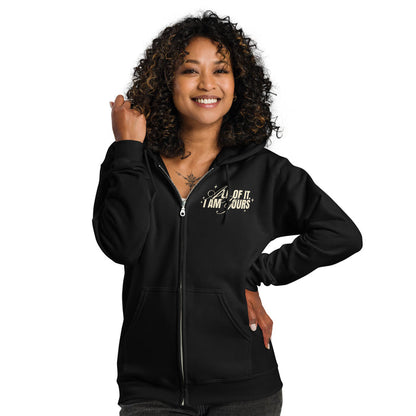 I Am Yours Zip Hoodie - The Bean Workshop - blend zip hoodie, fourth wing, iron flame, rebecca yarros, violet sorrengail, xaden riorson
