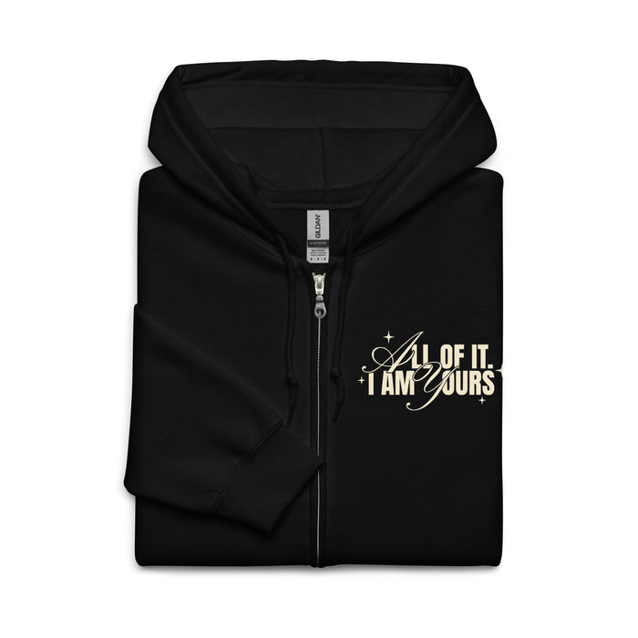 I Am Yours Zip Hoodie - The Bean Workshop - blend zip hoodie, fourth wing, iron flame, rebecca yarros, violet sorrengail, xaden riorson