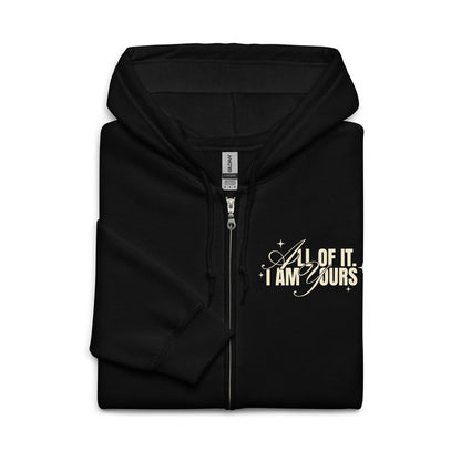 I Am Yours Zip Hoodie - The Bean Workshop - blend zip hoodie, fourth wing, iron flame, rebecca yarros, violet sorrengail, xaden riorson