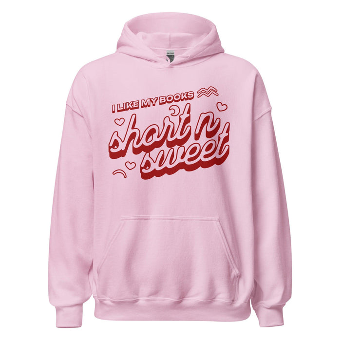 I Like My Books Short n' Sweet Hoodie - The Bean Workshop - book hoodie, book lover gift, bookaholic hoodie, bookworm gift, cozy hoodie, hoodie, read everyday, reading hoodie, Short n' Sweet Collection, short stories