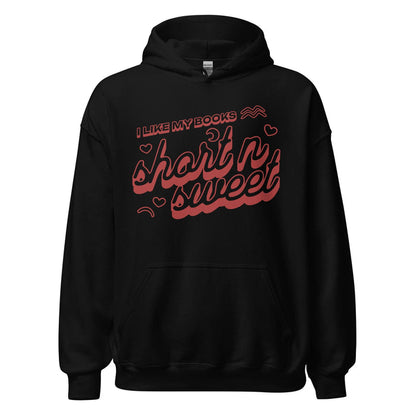 I Like My Books Short n' Sweet Hoodie - The Bean Workshop - book hoodie, book lover gift, bookaholic hoodie, bookworm gift, cozy hoodie, hoodie, read everyday, reading hoodie, Short n' Sweet Collection, short stories