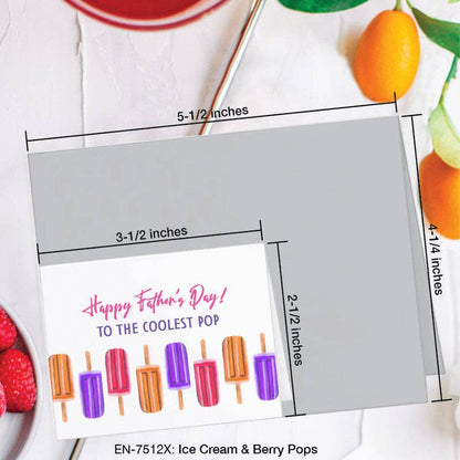 Ice Cream & Berry Pops, Greeting Card (#7512X)