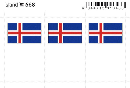 Iceland Flag Labels