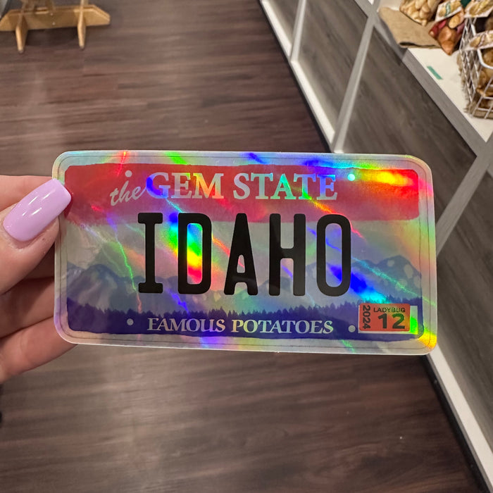 Idaho License Plate Holographic Sticker