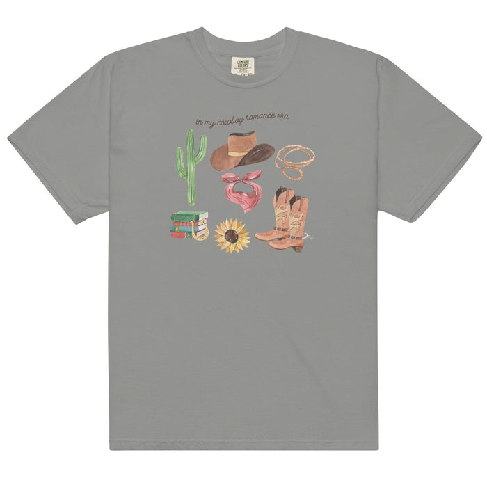 In My Cowboy Romance Era Tee Shirt - The Bean Workshop - book lover, cowboy, girlie, outdoor, read everyday, romance, tee shirt