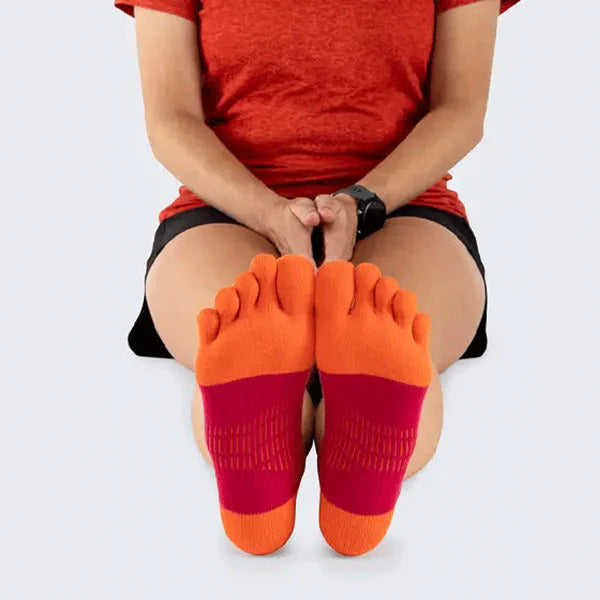 Injinji Run Sock | Lightweight | No Show | Chili | Womens