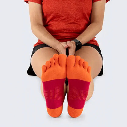 Injinji Run Sock | Lightweight | No Show | Chili | Womens