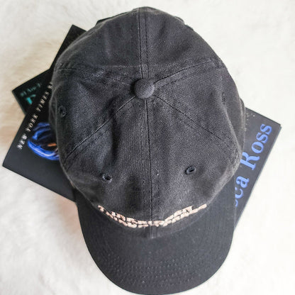 Inkridden Tribune Press War Correspondent Embroidered Bio-Washed Dad Hat - The Bean Workshop - cozy gift, Divine Rivals, divine rivals embroidered hat, hat, Inkridden Tribune, Inkridden Tribune apparel for readers, inkridden tribune press hat for readers, Rebecca Ross, Rebecca Ross book merch, Rebecca Ross fan merchandise