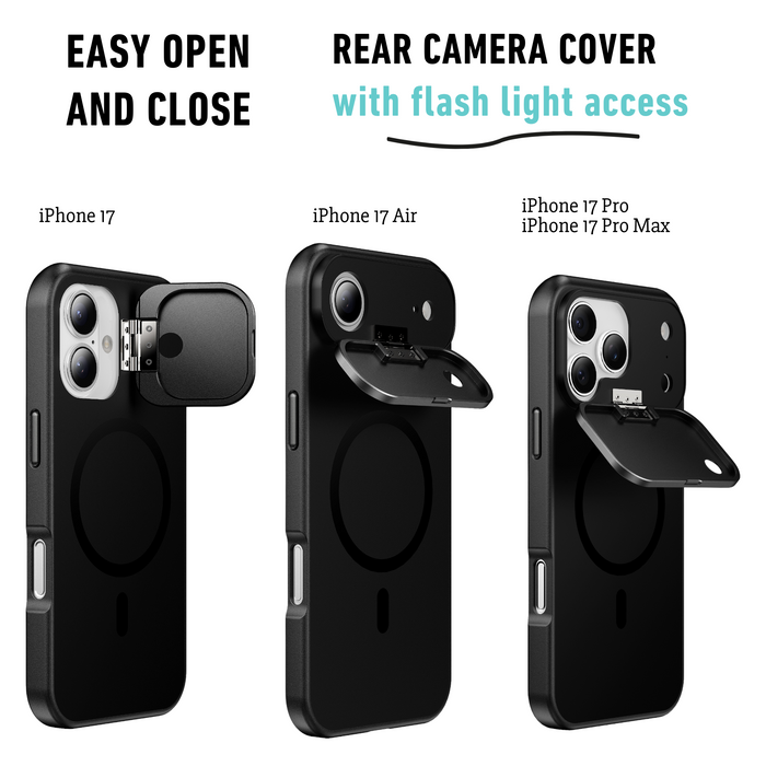 iPhone 17 privacy case with camera cover and lens protector – Spy-Fy