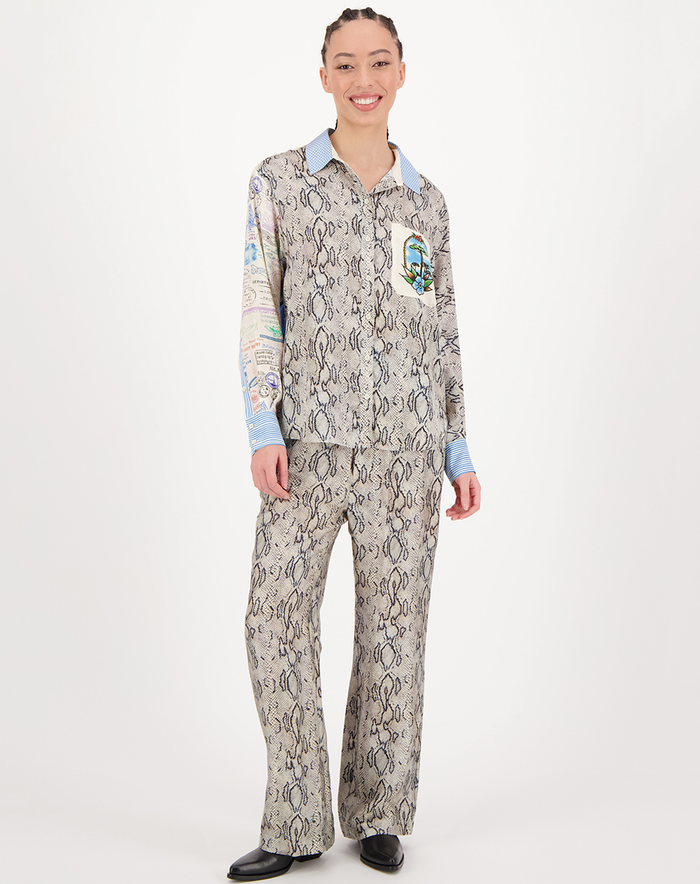 Isabel Printed Snake Shirt