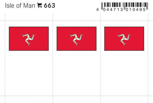 Isle of Man Flag Labels
