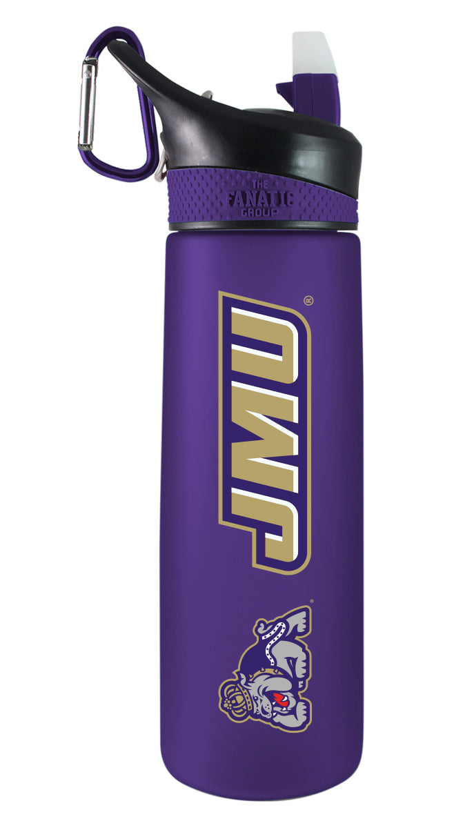 James Madison 24oz. Frosted Sport Bottle - Mascot Logo & Wordmark