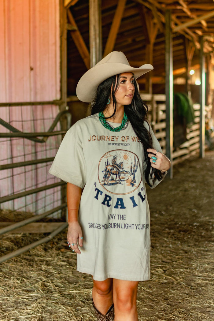 Journey Of West Graphic Tee DressS
