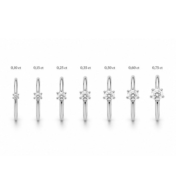Julie 0,5 - 1 ct diamantring, Vigsel / Förlovningsring