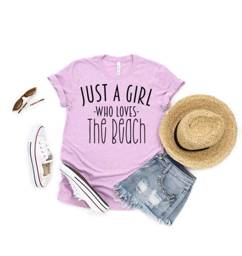just a girl who loves the beach t shirt