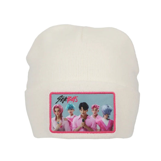 K-Pop Demon Hunters - Saja Boys White Cuff Knit Beanie