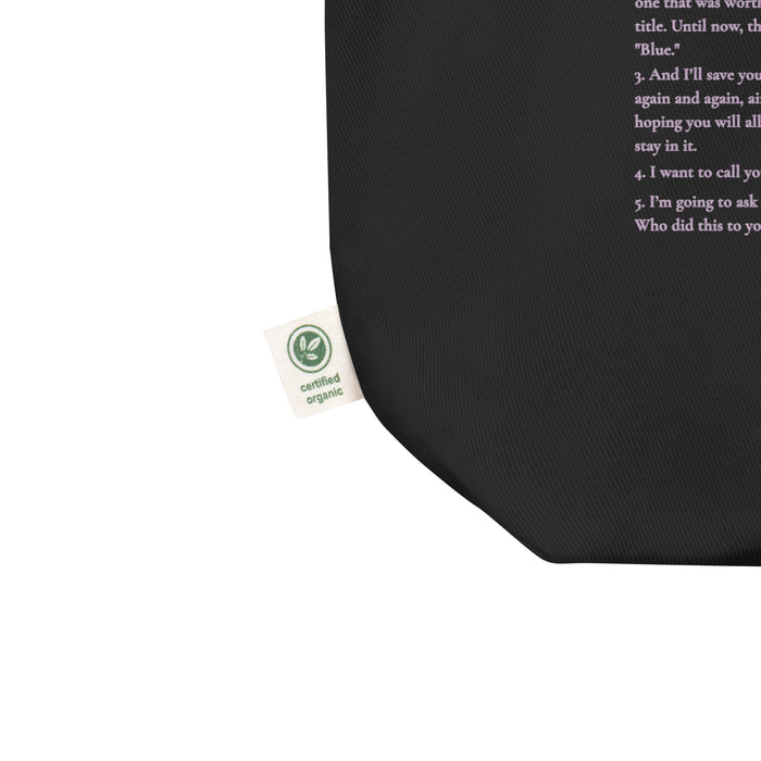 Kai Azer Book Quotes Organic Cotton Twill Tote Bag - The Bean Workshop - bag, canvas bag, kai azer, lauren roberts, paedyn gray, powerless, tote, tote bag