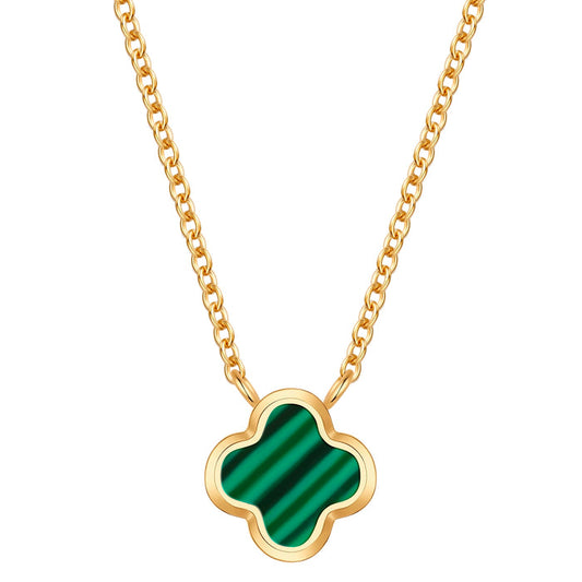 Kette Clover Malachit (synth.)