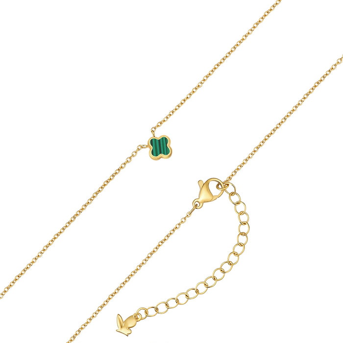 Kette Clover Malachit (synth.)
