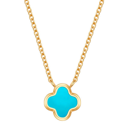 Kette Clover Türkis (synth.)