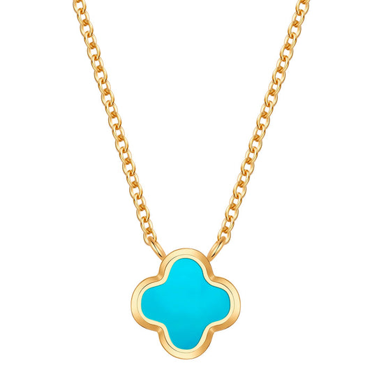 Kette Clover Türkis (synth.)