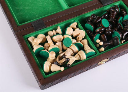 KINGS Wooden Chess Set, 11 1/4" Square - Chess Set - Chess-House