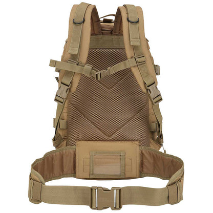 rear of kombat 40l molle assault coyote pack