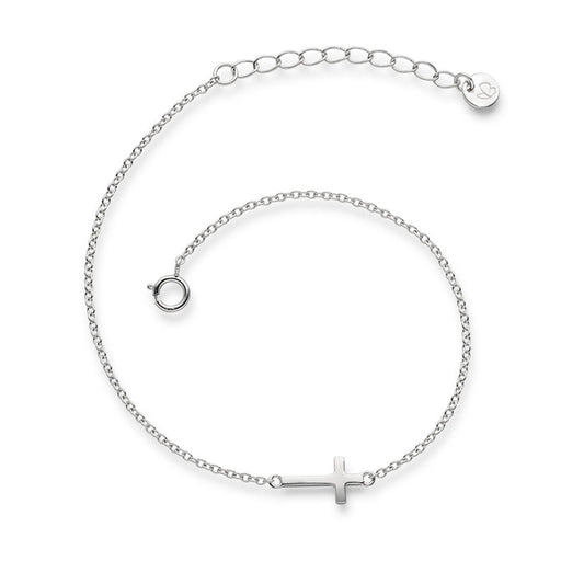 Kreuzarmband silber
