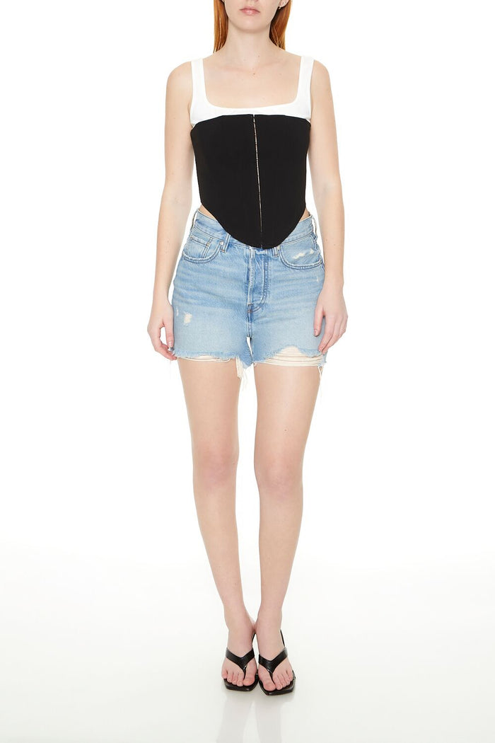 Lace-Up Corset Combo Top