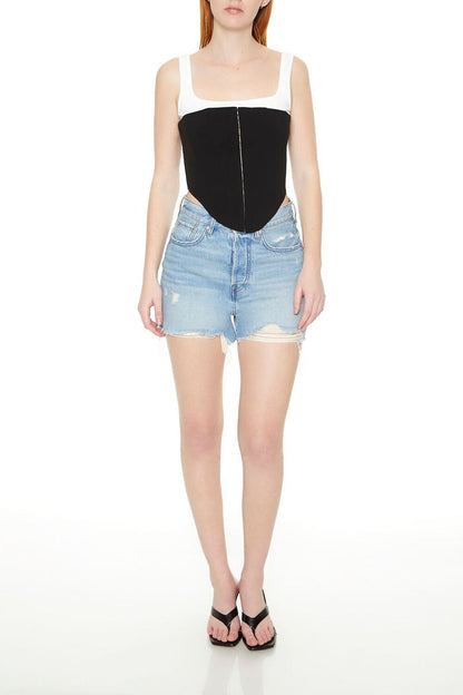 Lace-Up Corset Combo Top