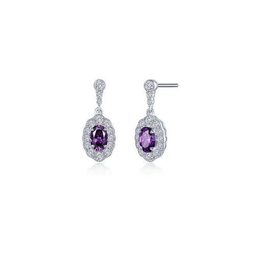 Lafonn Sterling Silver Twilight Essence Amethyst Earrings