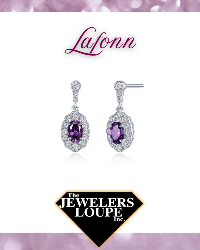 Lafonn Sterling Silver Twilight Essence Amethyst Earrings (100448)