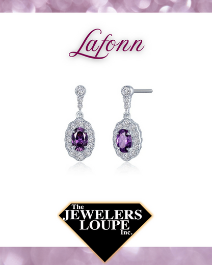 Lafonn Sterling Silver Twilight Essence Amethyst Earrings (100448)