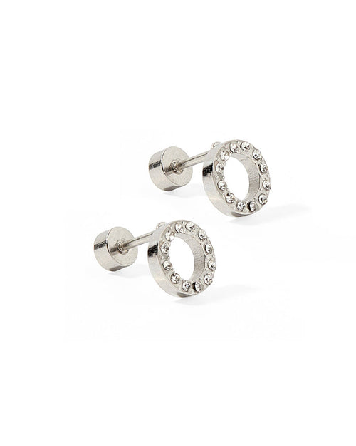 Lainey Silver Screwback Stud Earrings