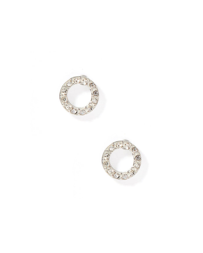 Lainey Silver Screwback Stud Earrings