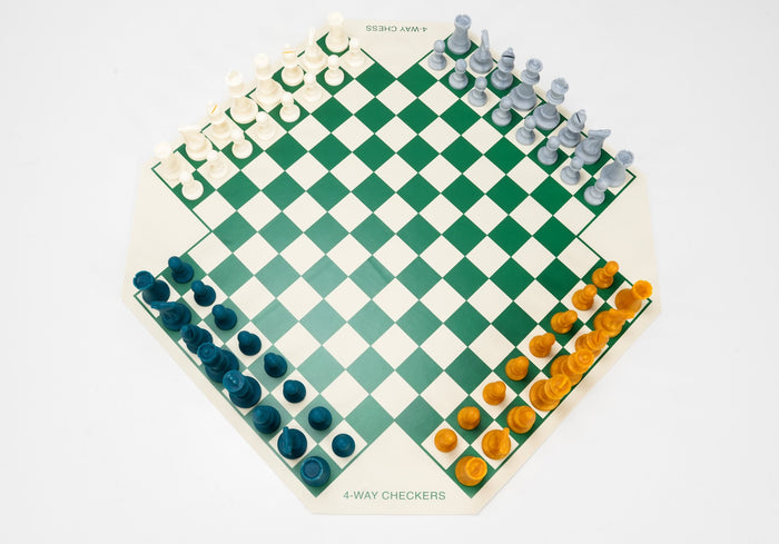 Large 4 Player Silicone Chess Set - Choose Your Colors! - Chess Set - Chess-House