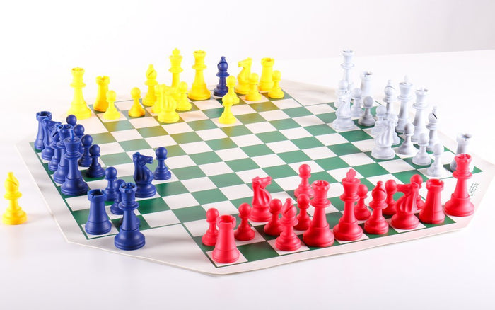Large 4 Player Silicone Chess Set - Choose Your Colors! - Chess Set - Chess-House
