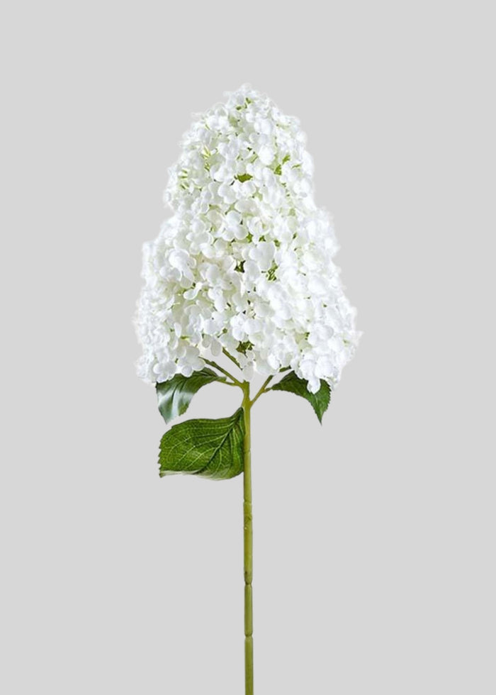 Large Artificial Cone Hydrangea Flower in White - 40" - Sweet Water Decor - faux flower