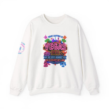 Las Vegas Neon "What Happens In Vegas" Crime Con 26' (Design 2)  Crewneck Sweatshirt