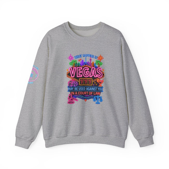Las Vegas Neon "What Happens In Vegas" Crime Con 26' (Design 2)  Crewneck Sweatshirt