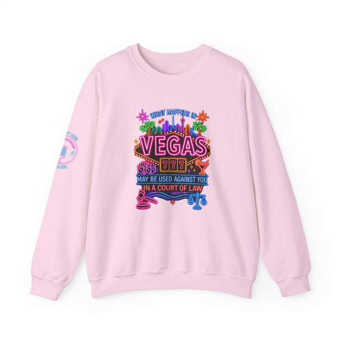 Las Vegas Neon "What Happens In Vegas" Crime Con 26' (Design 2)  Crewneck Sweatshirt