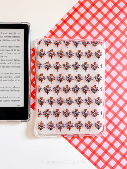 Lavender and Orange Letters Kindle Case
