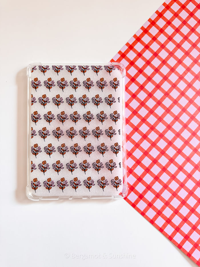 Lavender and Orange Letters Kindle Case