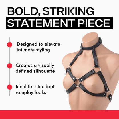 Leather Harness Bra