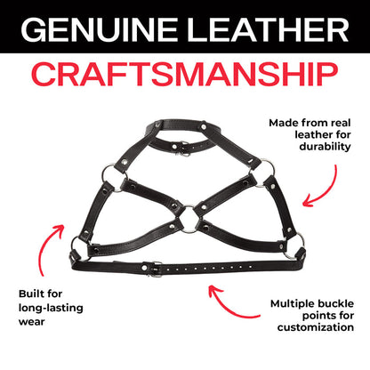 Leather Harness Bra