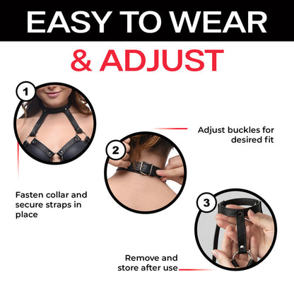 Leather Harness Bra