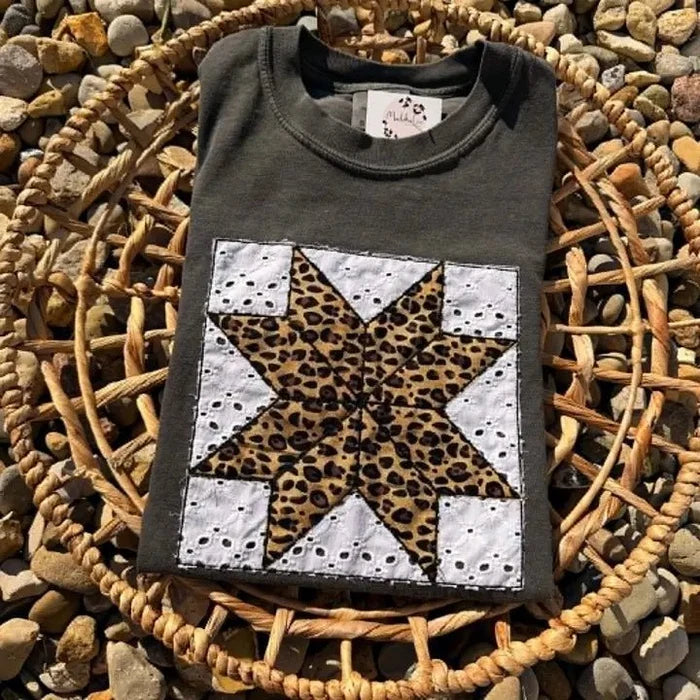 Leopard Star Patchwork TeeS