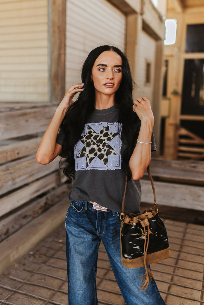 Leopard Star Patchwork TeeS