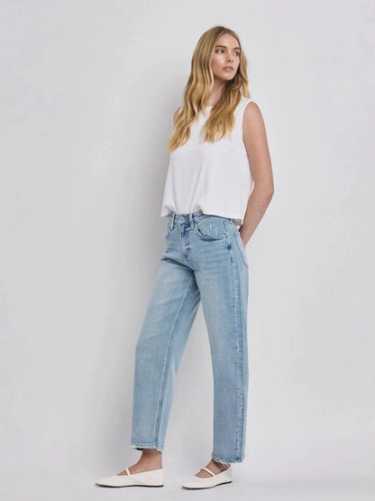 Light Wash Relaxed Barrel Leg Jeans25