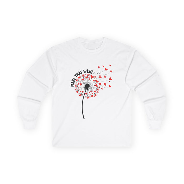 Long Sleeve Tee — Dandelion Make That Wish - New Fun Tee